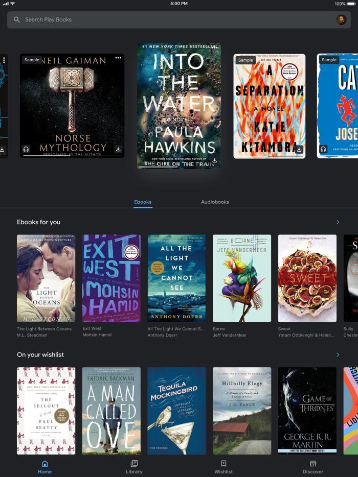 Google Play Books and Audiobooks