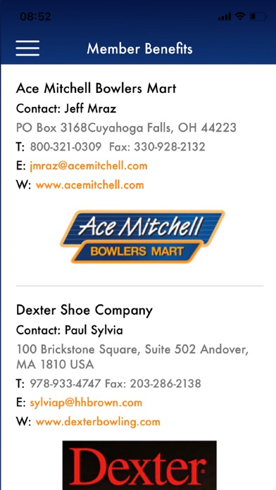 BBIA CONSUMER BOWLING CATALOG Screenshot