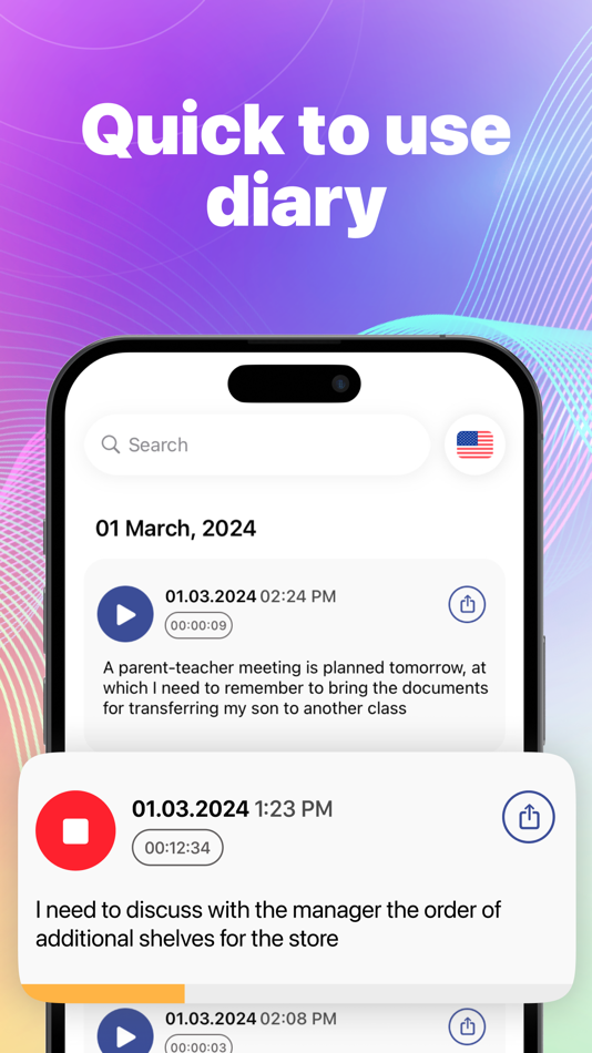 #3. Echo - Voice Notes & AI Diary (iOS) Podle: Konstantin Zarubin