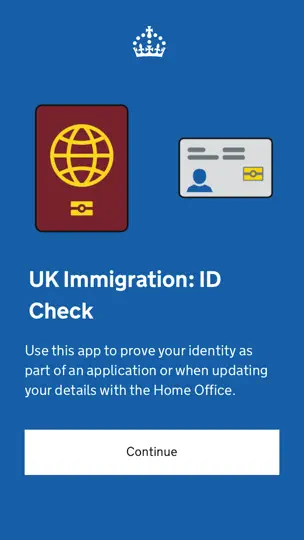 Screenshot von UK Immigration: ID Check auf dem iPhone 1
