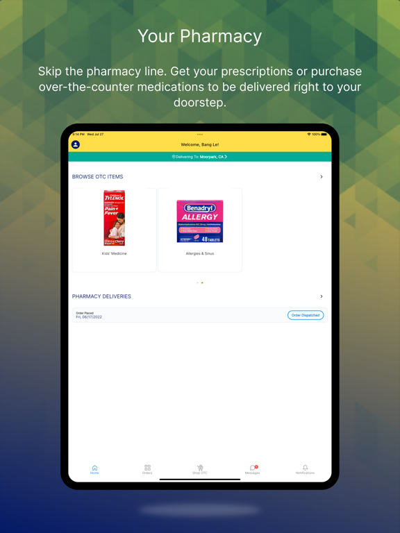 RxDeliveredNow iPad screenshot 1 - Medical app