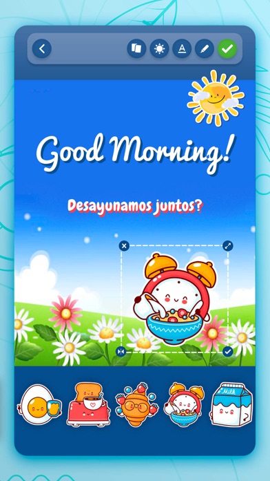 Good Morning Greeting Cards Screenshot