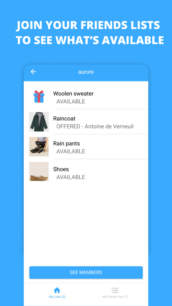 My Gift Ideas - Gift list