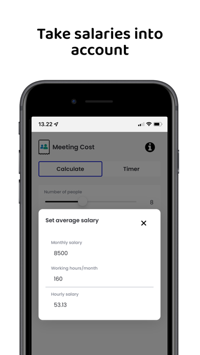 CostAware - Meeting Cost Screenshot