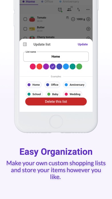 Moonto - Shopping List Maker Screenshot