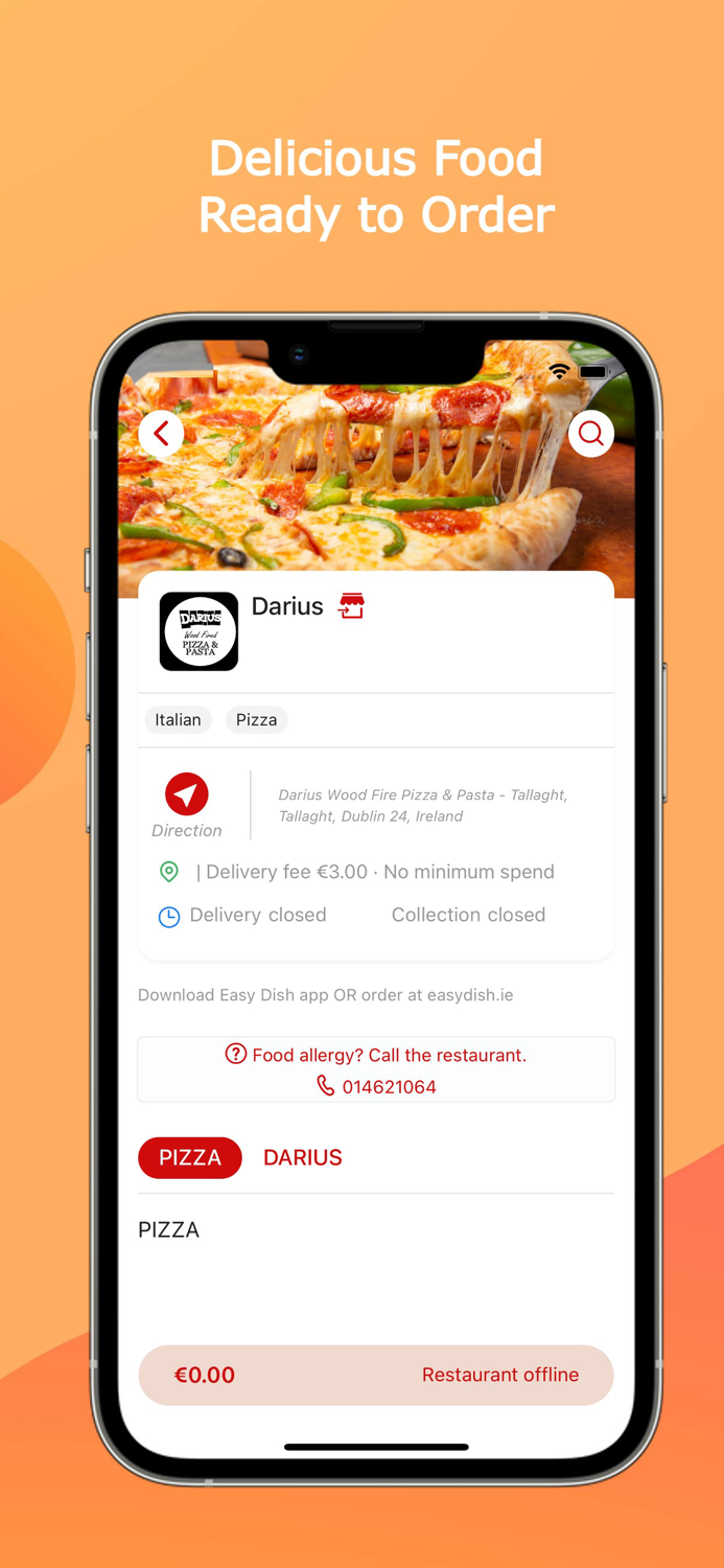 Darius Wood Fired Pizza Pasta