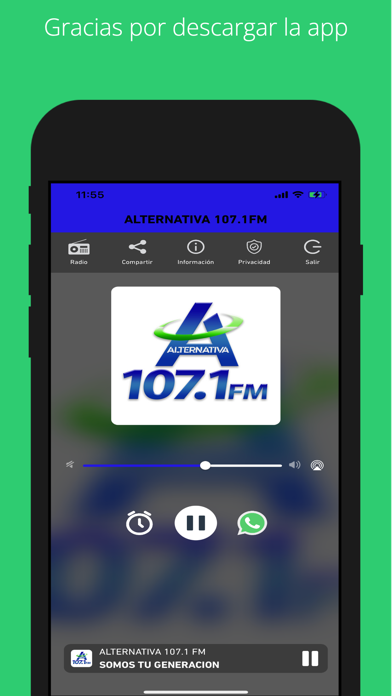 ALTERNATIVA 107.1 FM Screenshot