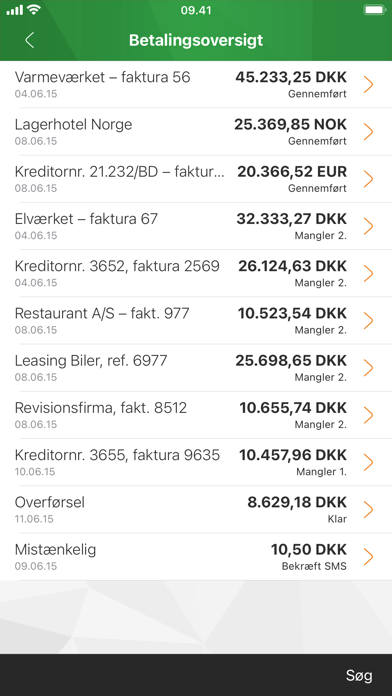 Mobilbanken Erhverv Screenshot