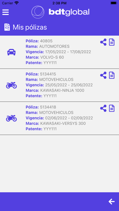 bdt asegurados Screenshot