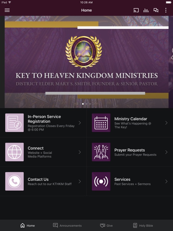 Key to Heaven Ministries iPad screenshot 1 - Education app