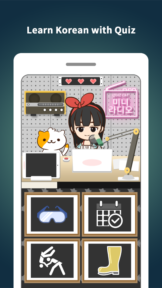 #3. Quiz Cat : Learn Korean (iOS) 由: DONGSHIK KIM