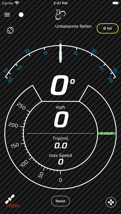 BikeSensor motorbike dashboard Screenshot