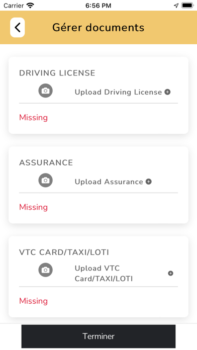 Tropik VTC Conducteur Screenshot