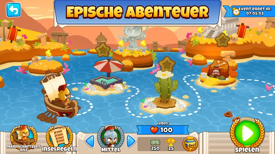 Screenshot von Bloons TD 6+ auf dem iPhone 4