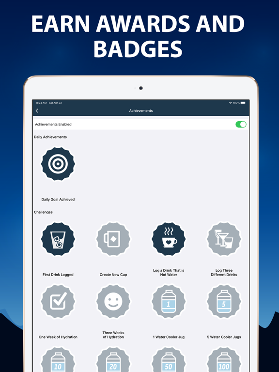Water Log & Drink Reminder iPad screenshot 6 - Health & Fitness app