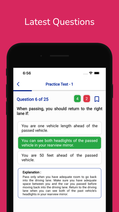 Columbia DMV Permit Practice Screenshot