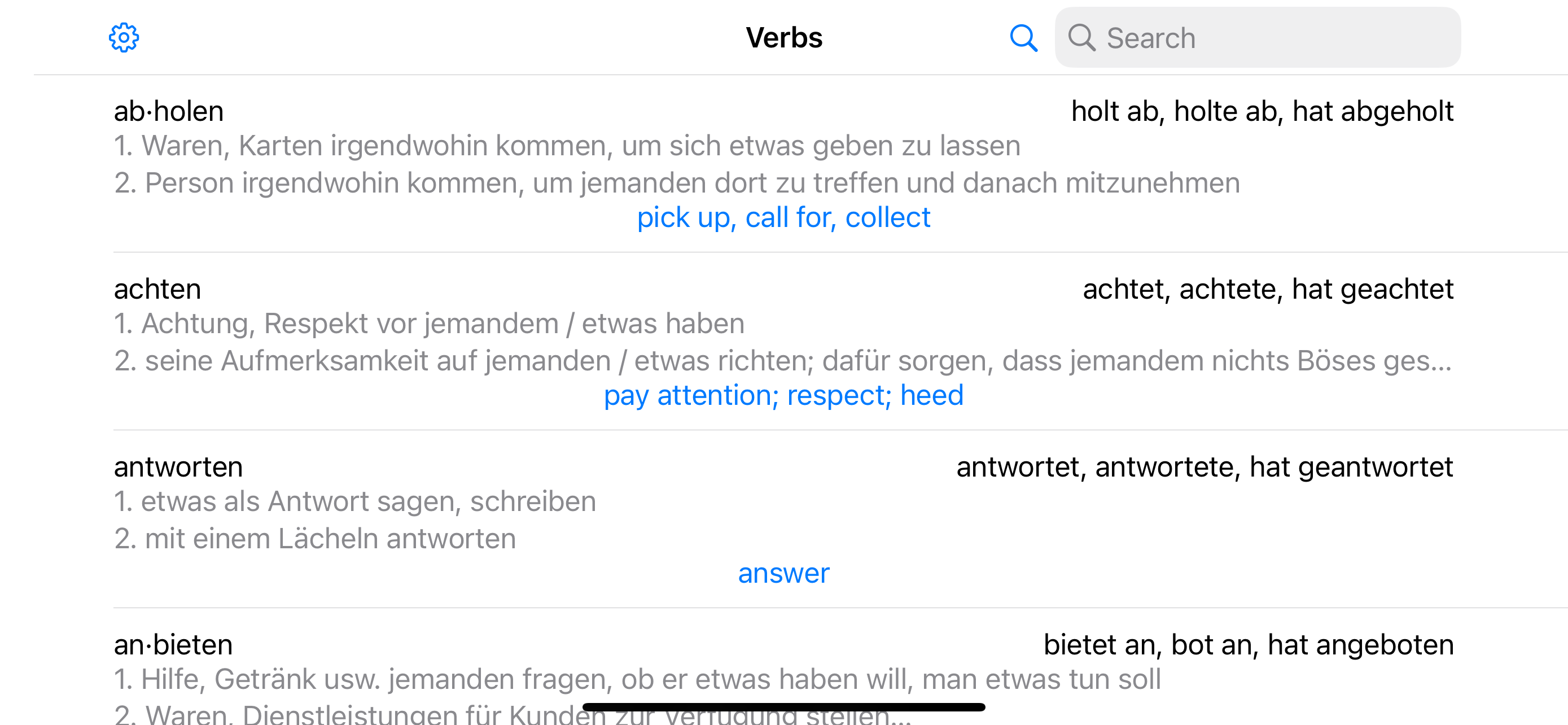 Deutsche Verben