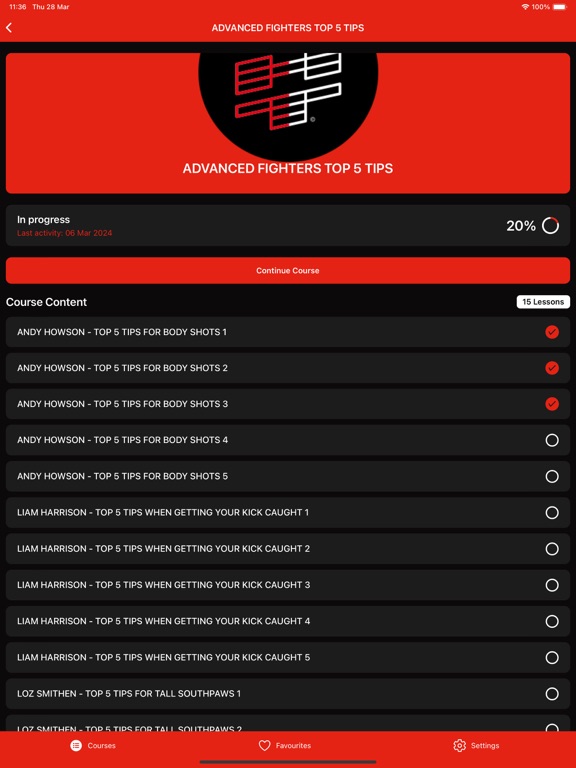 Liam Harrison Muay Thai iPad screenshot 4 - Health & Fitness app