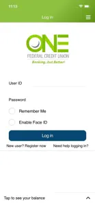 ONE FCU Mobile screenshot #1 for iPhone