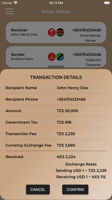 Simba Money Screenshot