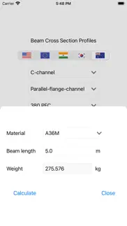 beam sections profiles iphone screenshot 3