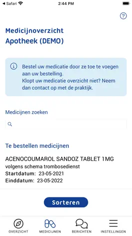 Game screenshot Mijn Medicijnen apk