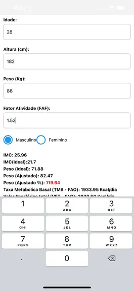 Game screenshot Nutri Calculator hack
