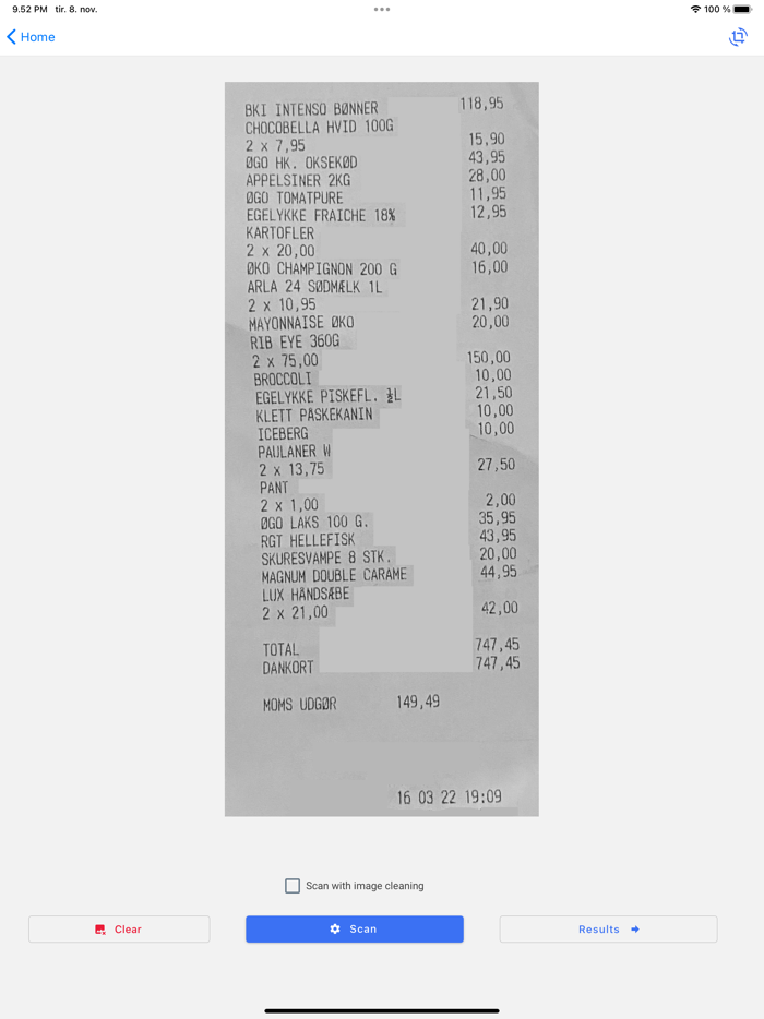 Smart Receipt Scanner