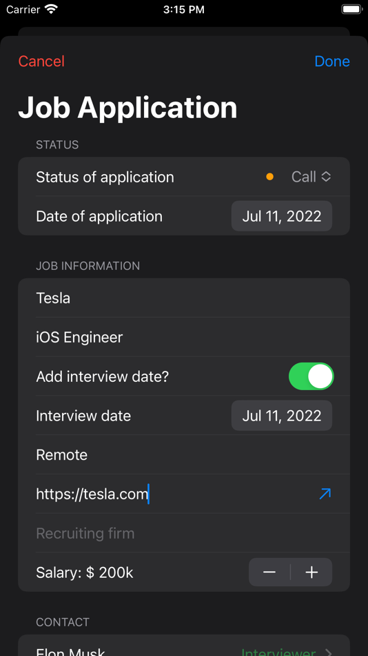 #2. Logger - Track Job Application (iOS) 由: Jem Alvarez