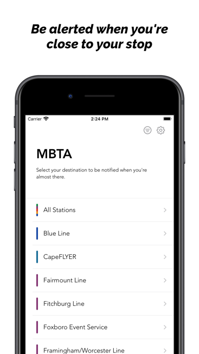 MBTA Destinations - Arrive Screenshot