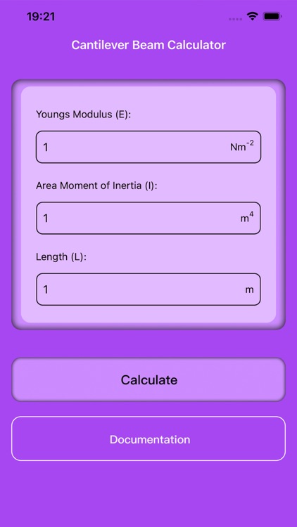 Cantilever beam calculator