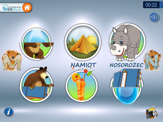Literki M i N iPad screenshot 1 - Education app