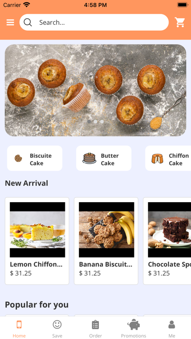 Online Bakery Shop Screenshot