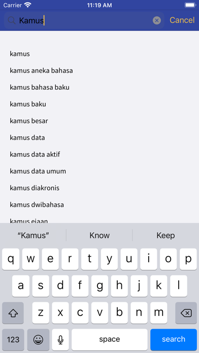 Kamus Besar Bahasa Indonesia Screenshot