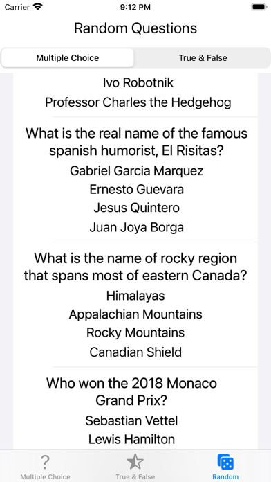 SimplyTrivia Screenshot