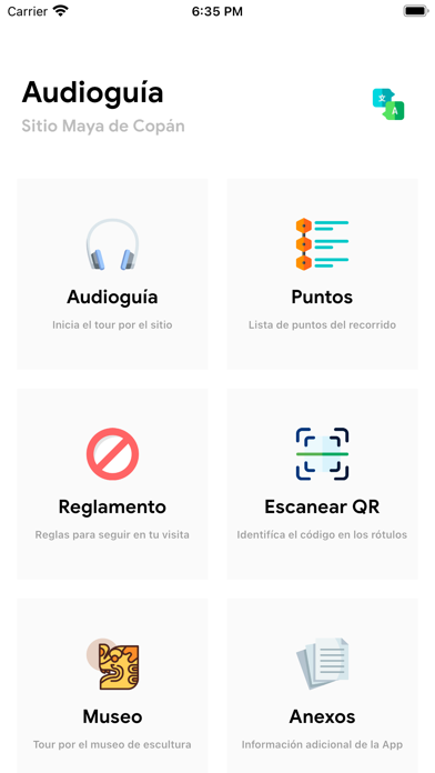 Audioguía Maya Copán Screenshot