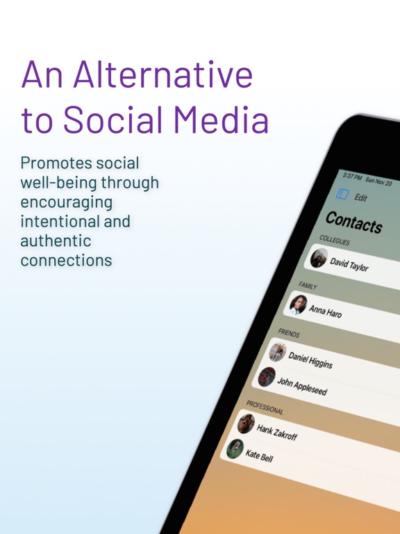 unSocial: Personal CRM iPad screenshot 1 - Productivity app