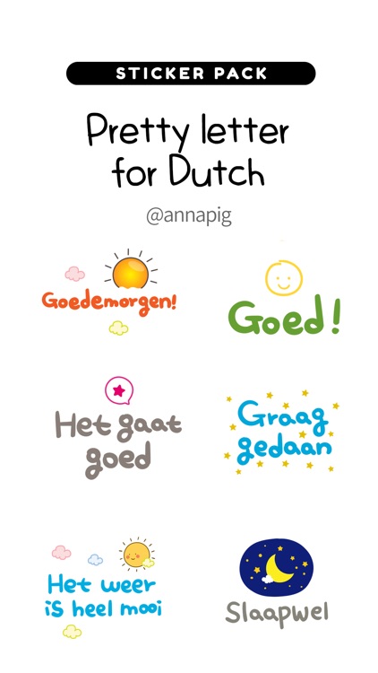 Pretty letter for Dutch