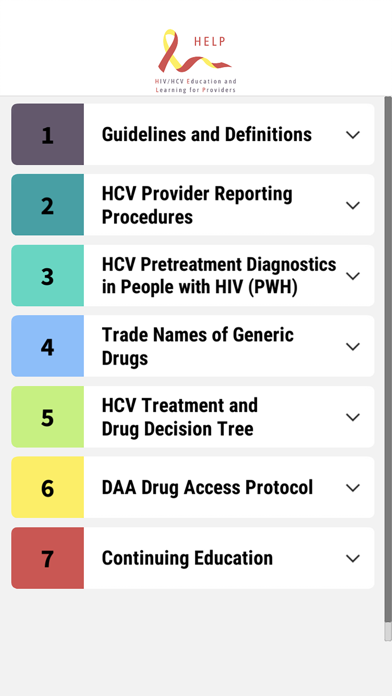 HIV/HCV Provider Education Screenshot