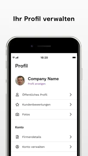Screenshot von MyHammer Auftragssuche auf dem iPhone 3