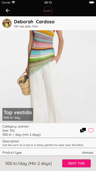 LuxB – Fashion Rental Platform Screenshot
