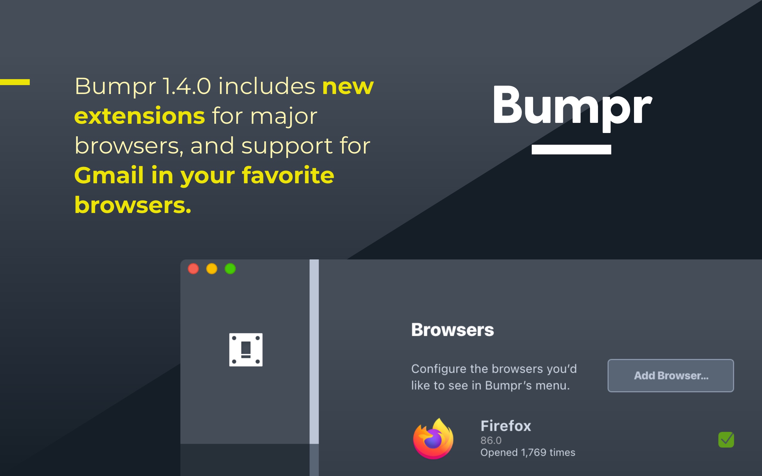 Screenshot do app Bumpr