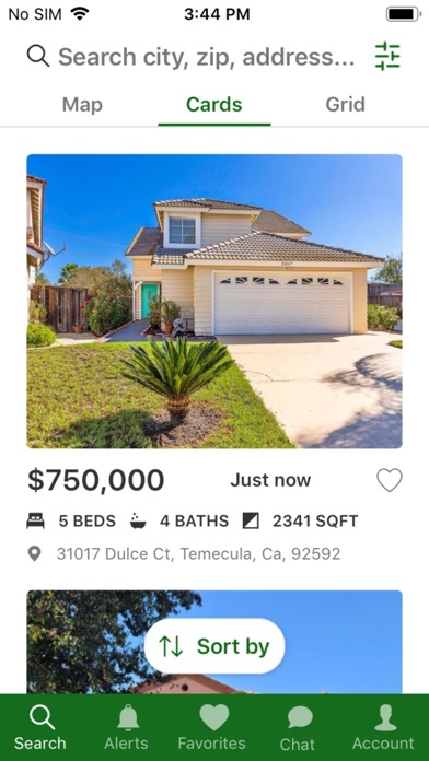 California Home Search Screenshot