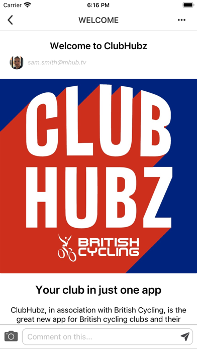 ClubHubz Cycling Screenshot