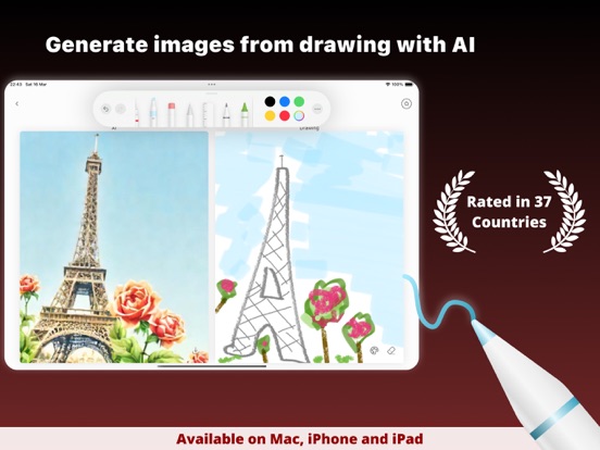 Your Drawing To AI : Picasso iPad screenshot 1 - Entertainment app
