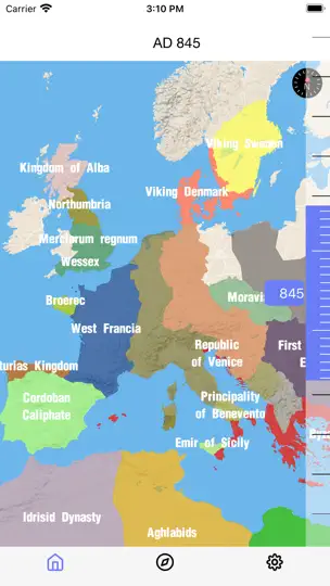 Capture d'écran de Historical Atlas sur iPhone 7