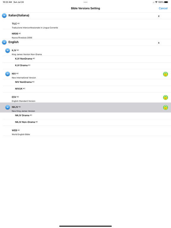 Screenshot #6 pour Italiano Inglese Audio  Bibbia