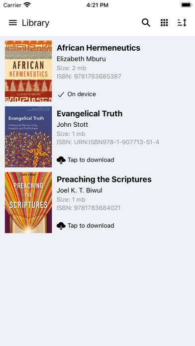 Langham eReader Screenshot