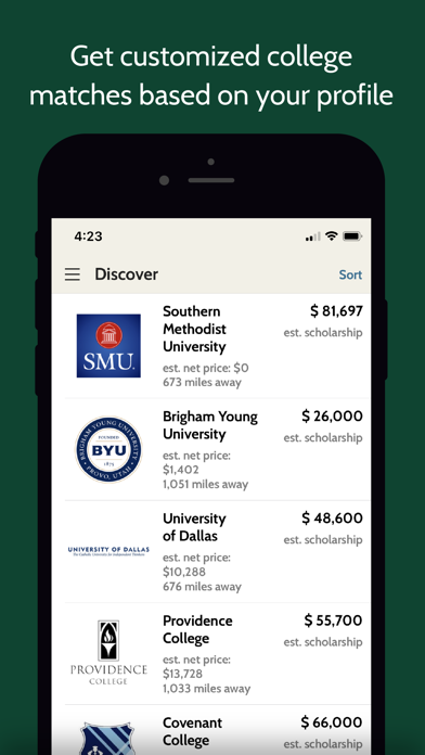 College Scholarship Calculator Screenshot