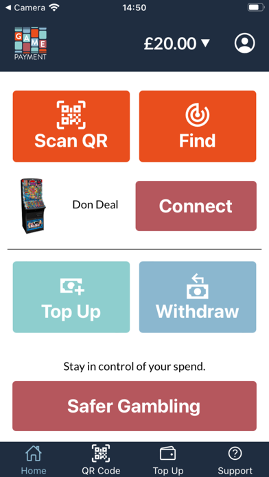 Game Payment: cashless gaming Screenshot